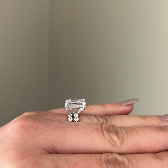 NWT 925 Sterling Silver Wedding Ring Set - Picture 5 of 8